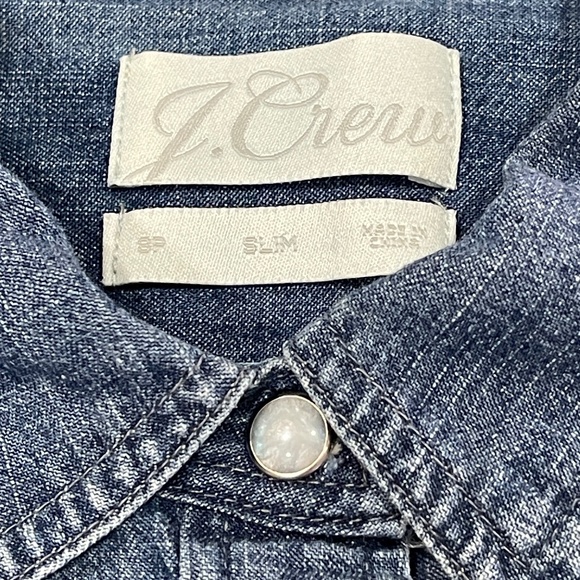 J Crew Denim Long Sleeve Size Small Petite - Picture 6 of 12
